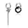 Personalized Simple Ins Wind Crystal Circle Bird Element Ear Buckle Earrings Sexy Earrings