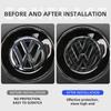 For VOLKSWAGEN VW 40 45 50mm ABS Hollow Out Car Steering Wheel Center Emblem Sticker For Volkswagen Polo VW GTI Golf Jetta Beetl
