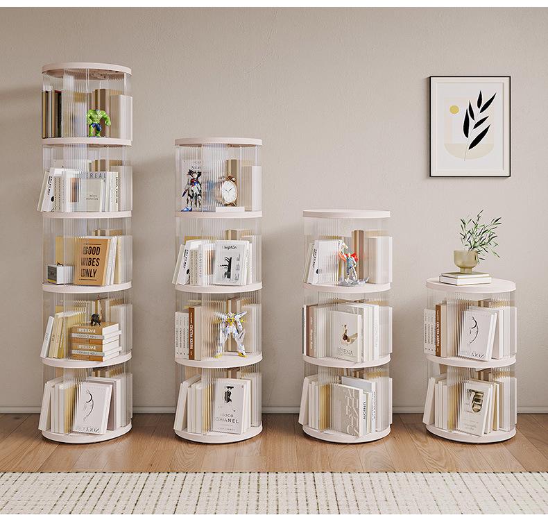 Kids' Rotating Bookshelf and Toy Organizer: Multi-Layer Floor-Standing Storage Cabinet