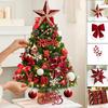 Christmas Tree Star Decorations Wine Flocking Christmas Ball Bows Ornaments Five-Pointed Star Adornos Navideños Enfeite De Natal