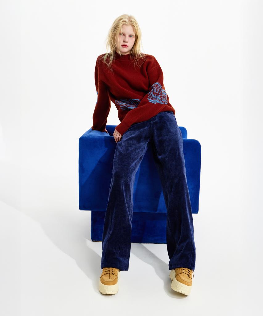 Seunoya 25Fw Chenille Corduroy Barrel Pants