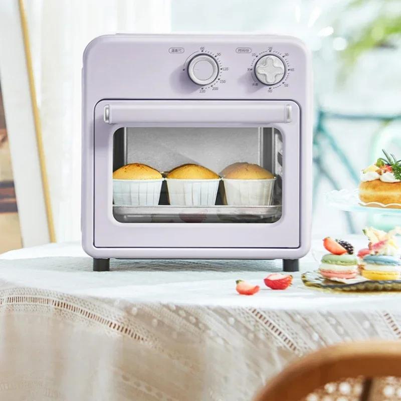 Forno Friggitrice ad Aria Macchina All-in-one Per Uso Domestico Nuovo Visivo Multifunzionale 10L Grande Capacità Mini Forno bianco