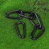 Black-color Aluminium Alloy Carabiner Buckle Keychain Black Climbing Button Camping Hiking Hook
