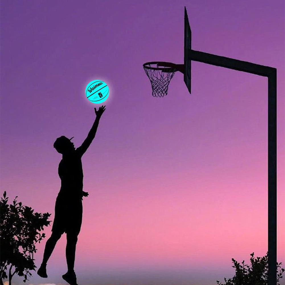 Luminous Basketball Size 7 Training Basketball Cool Street Basketball Ball for Night Game Gift for Boys Teenagers