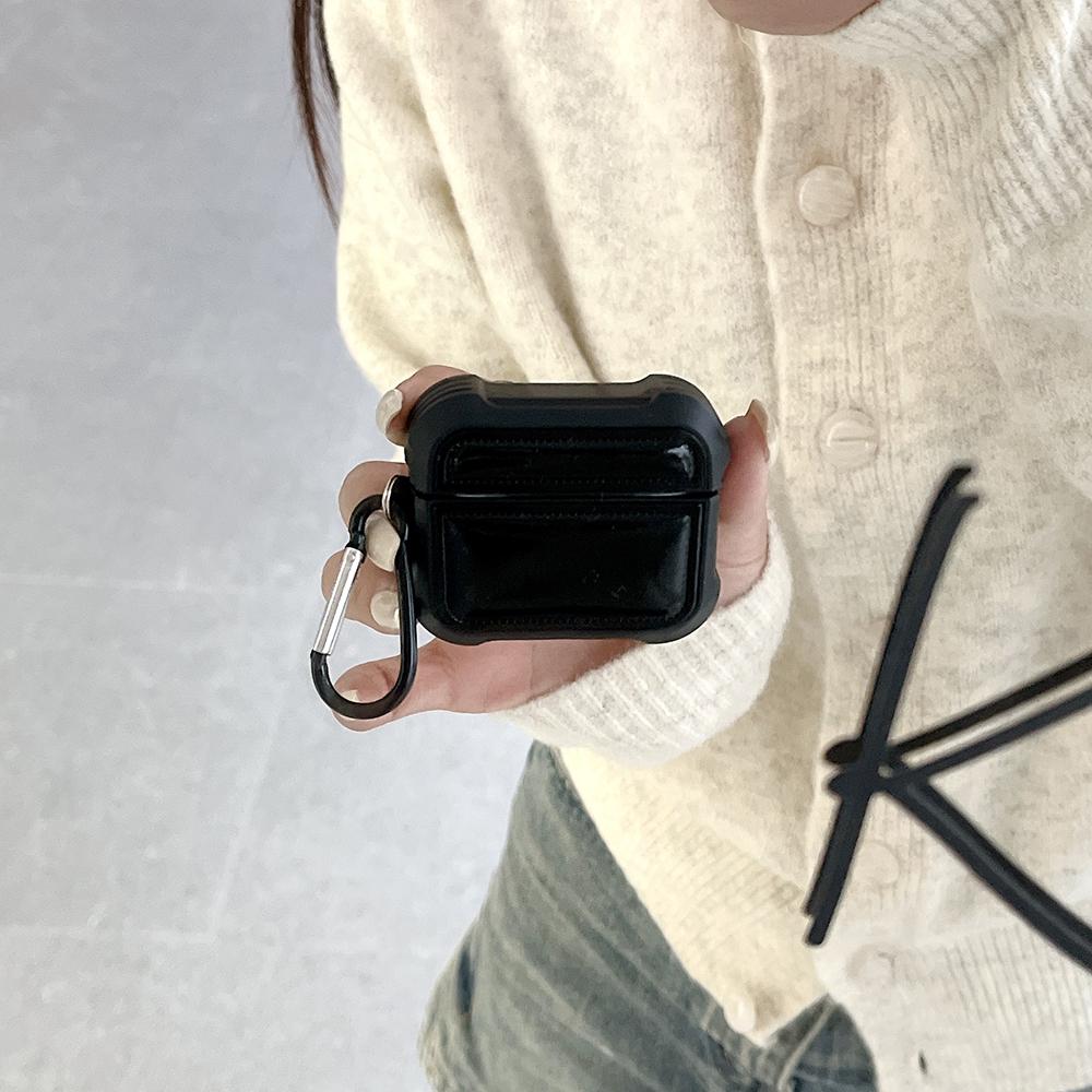 For AirPods Pro 2/Pro Down Jacket Design TPU Cover Wireless Earphone Protective Case with Anti-lost Buckle