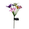 Solar Lily Flower Light, Outdoor Waterproof LED Artificial Flower Garden Stake Lamp, Color Changing Light for Lawn Pathway Patio Decor