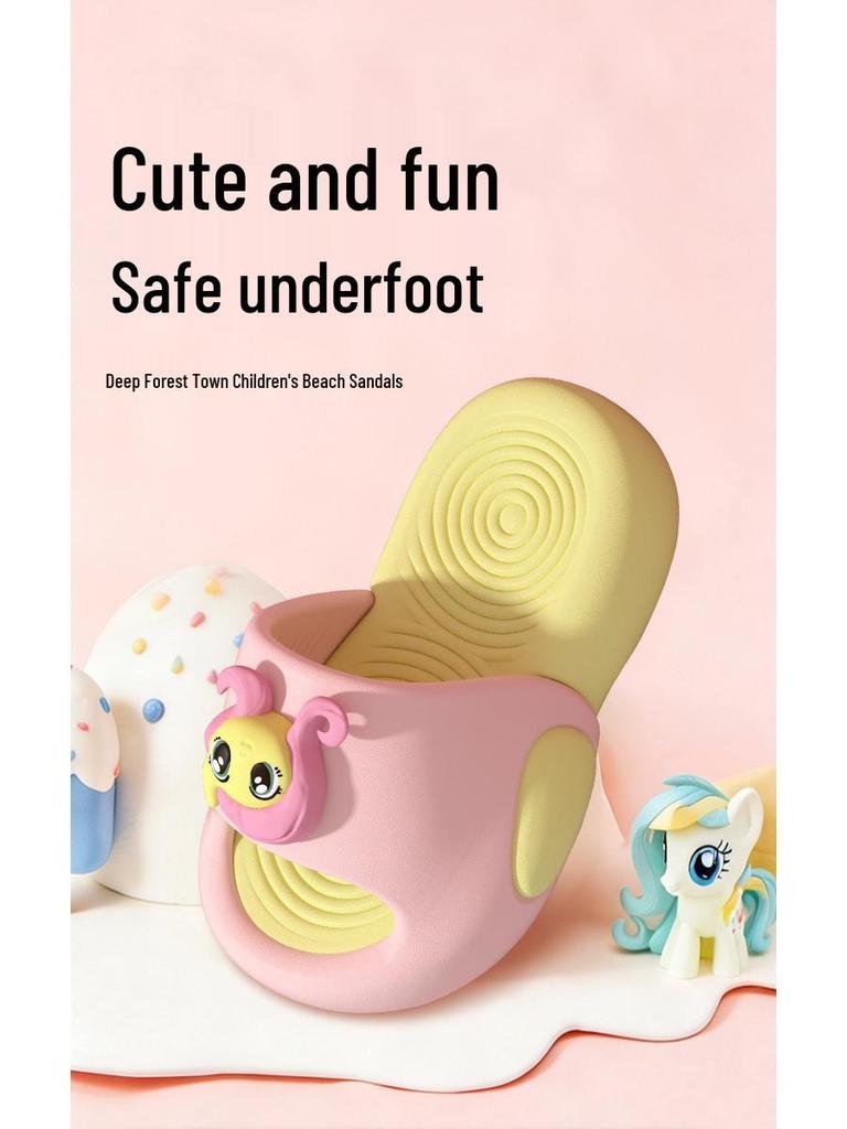 Authentic My Little Pony Parent-Child Non-Slip Summer Slippers for Kids - Pinkie Pie Cartoon Indoor Shoes