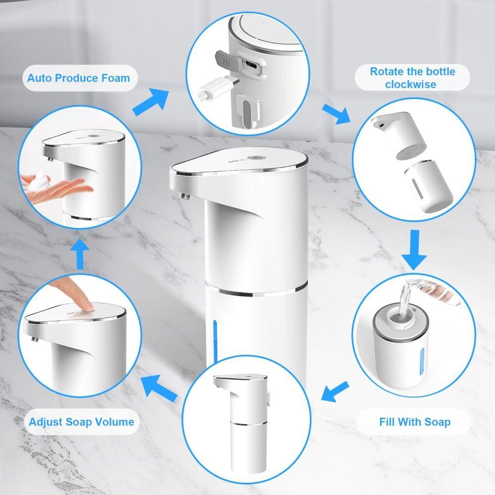 with USB Rechargeable Hand Washer Dispenser 350ML Sensor Hand Sanitizer Machine  Kitchen