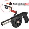Barbecue Air Blower Handheld BBQ Grill Fire Bellows Manual Air Grill Blower Hand Crank Heat Insulation Kitchen Gadgets Tool