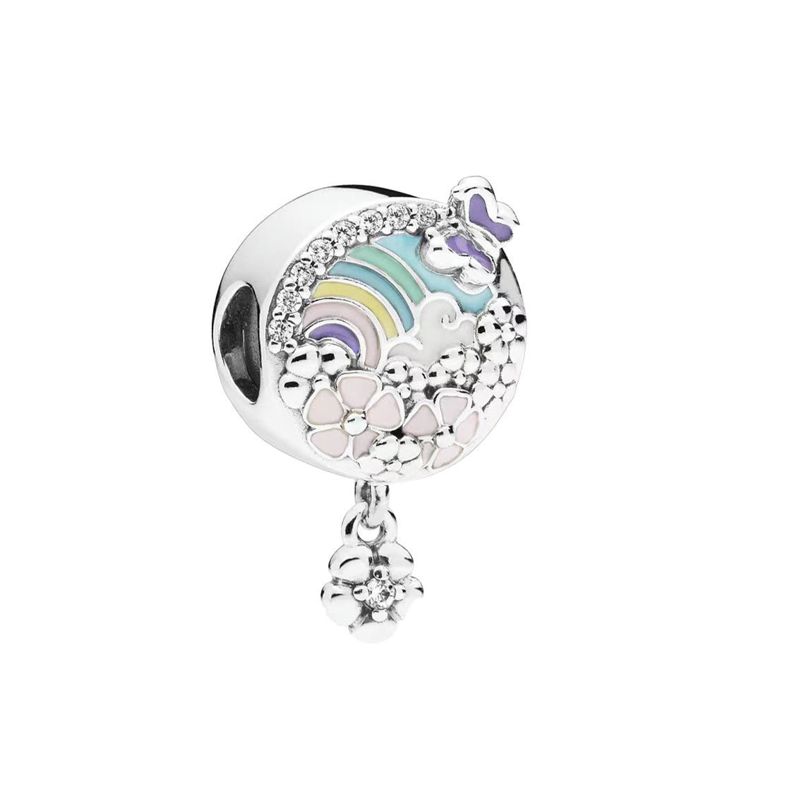 Pandora Colorful Floral Story Elegant Fashion Bead Charm Unisex Charm Silver 797999 Sterling Silver