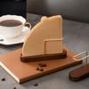 Vertical Design Stand Coffee Filter Storage Durable Wooden Dustproof Bracket  Coffee Bar