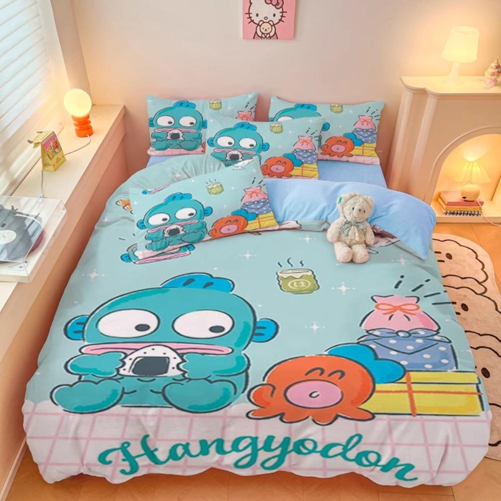 Ugly Fish Duvet Cover Pillowcase Bedding Set BoyGirl Bedroom Decoration Children-Gift Single Double Large SizeZip Duvet Cover