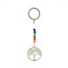 Temu Natural Crystal Colorful Stone Tree Of Life Keychain Bag Pendant Pendant Chakra Keychain K01