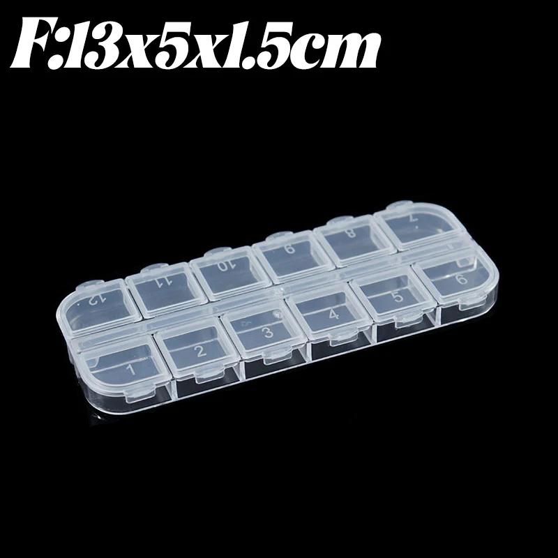 8 Styles Clear Plastic Jewelry Storage Case Small Boxes Storage Case Container Packaging Box Earrings Rings Beads Earplug Boxes