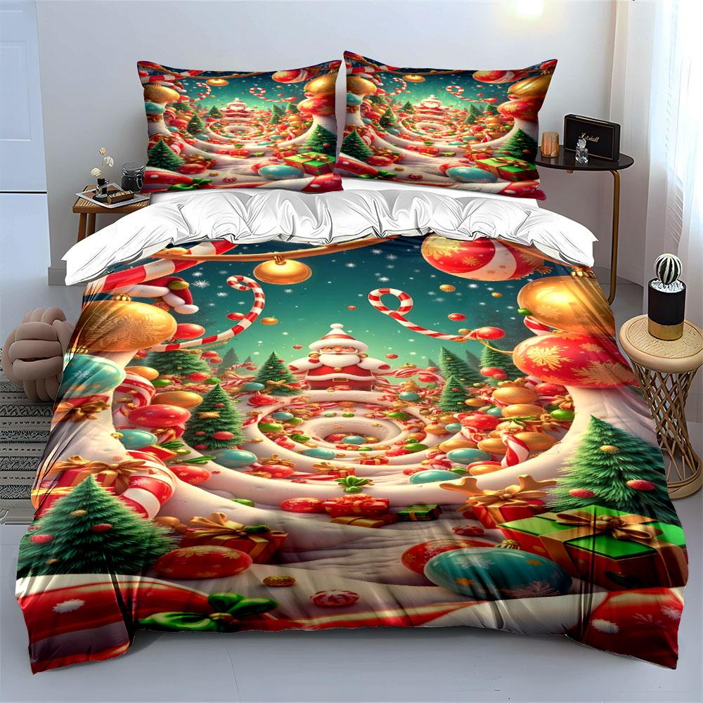 Festive Wonderland Dreams Bedding Sets Duvet Cover Sets Duvet Covers Pillowcases(1*Duvet Cover 2*Pillowcases Without Duvet Insert)