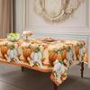 Waterproof And Anti-Dirty Wash Polyester Tablecloth Autumn Pumpkin, Thanksgiving Tablecloth Printed Coffee Table Tablecloth