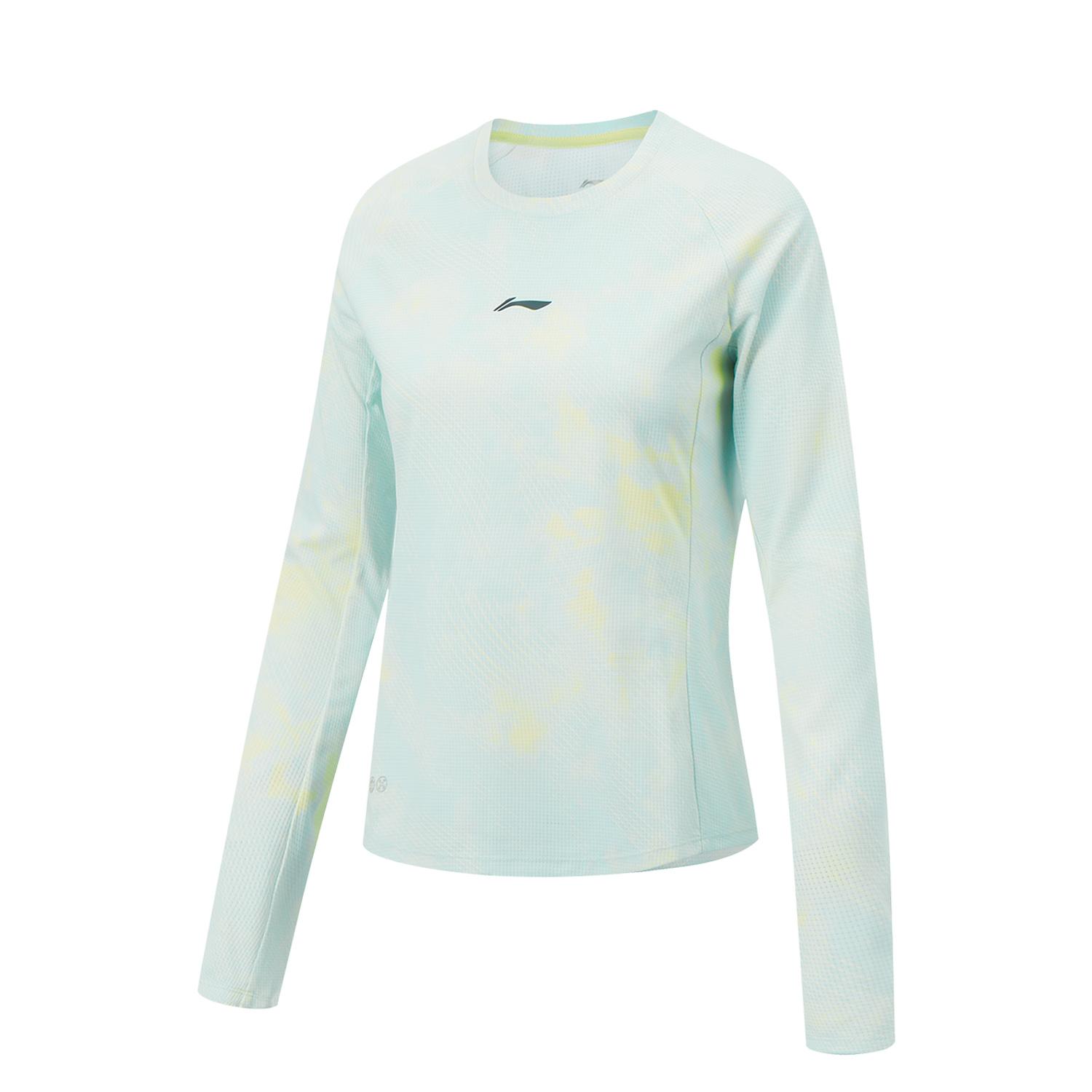 

Li-Ning Full Print Breathable Versatile Long Sleeve T-Shirt Women tops ATLW022-2 M