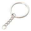10/50/100pcs Silver Plated Metal Blank Keyring Split Ring Keyfob Key Holder Rings DIY Findings Making Keychain Accessories