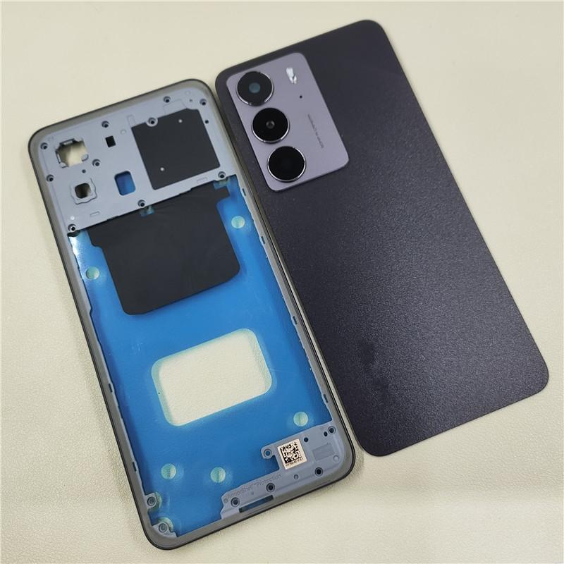 Per Realme C75 Cover Posteriore Batteria Telaio Centrale Pannello con Sostituzione Lente Fotocamera