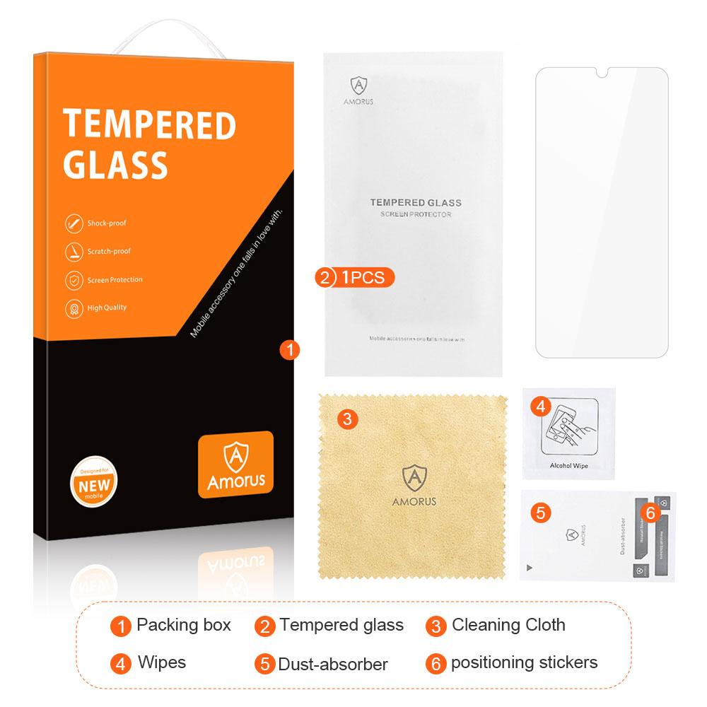 AMORUS For Samsung Galaxy M16 5G Screen Protector 2.5D Arc Edge 9H High Aluminum-Silicon Glass Film