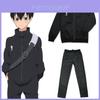 Haikyuu Karasuno High School Frakke Jakke Bukser Sport Cosplay Kostume Stilfuldt Design