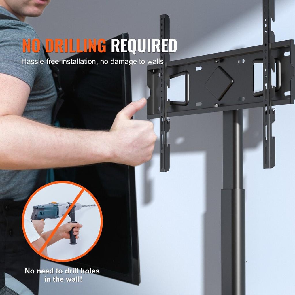 TV Stand Mount Swivel Universal TV Stand for 32-65 In TVs Adjustable Height