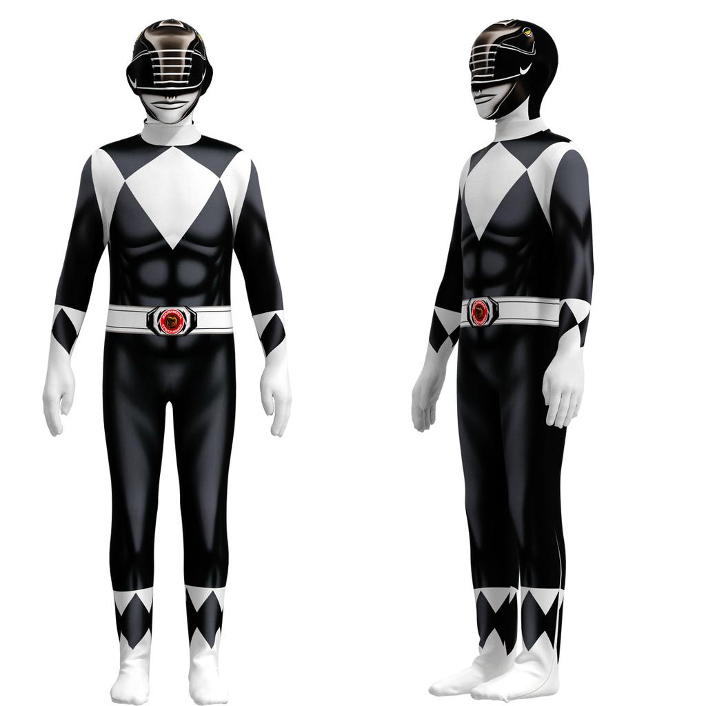 Kostyme Power Rangers Barn Voksen Cosplay Maskerade Jumpsuit Superhelt