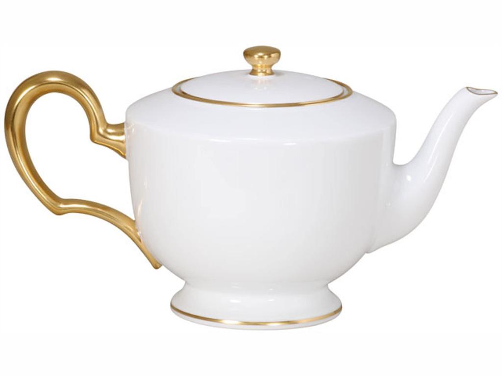 Okura Art Pottery Gold Line (Rim Shape) Large Pot, Approx. 1100cc, Made In Japan, 9B/1001