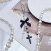 Y2k Style Beaded Phone Lanyard Strap Cute Bowknot Phone Pendant Beads Phone Chain Alloy Material Suitable for Phone Bag