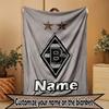 Custom Name Personalized Borussia Monchengladbach Print Blanket, Home Decor, Bedroom, Sofa, Camping, Couch, Gifts for Birthday Christmas