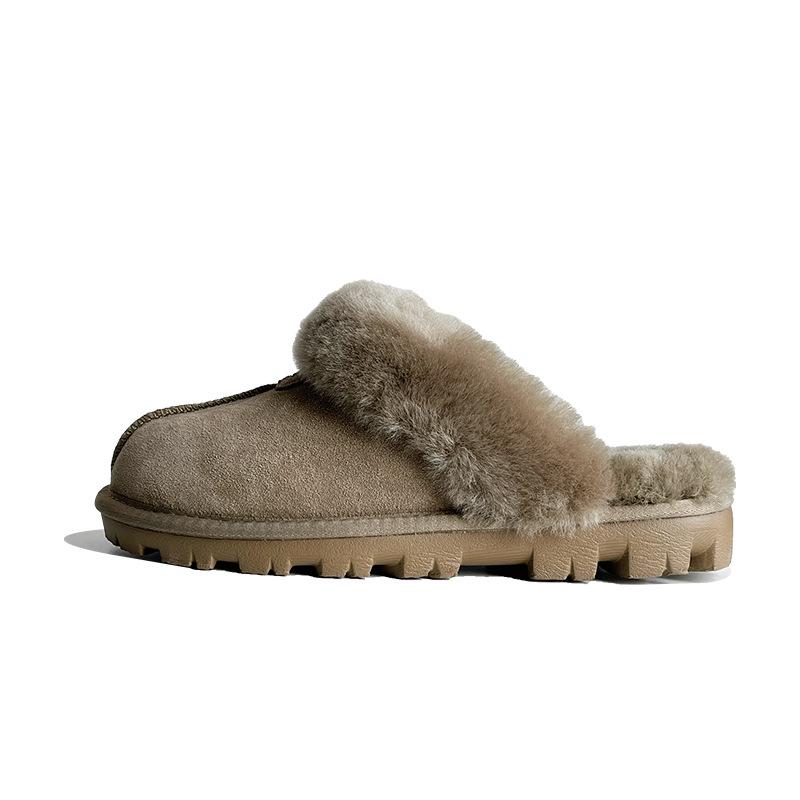 Sangpo 2024 Sheepskin Snow Boots with Heightened Toe Cap & Thick Sole Fur Slippers
