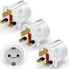 Adaptateur Prise Anglaise, [Lot De 3] Adaptateur Voyage France-Europe Ver Uk, Adaptateur Prise Anglaise Universel De Secteur [N119]