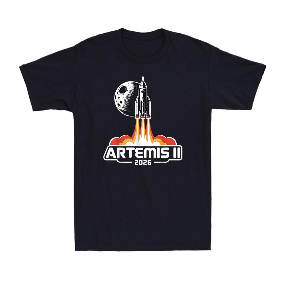 Artemis II Back to the Moon 2026 Space Men s T-Shirt M