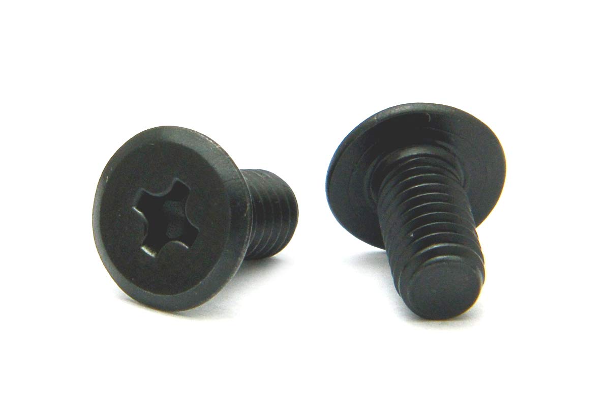 

Stainless Black Slim Head Machine Screws M4 x 6 of Steel/SS (+) (Pack 8)