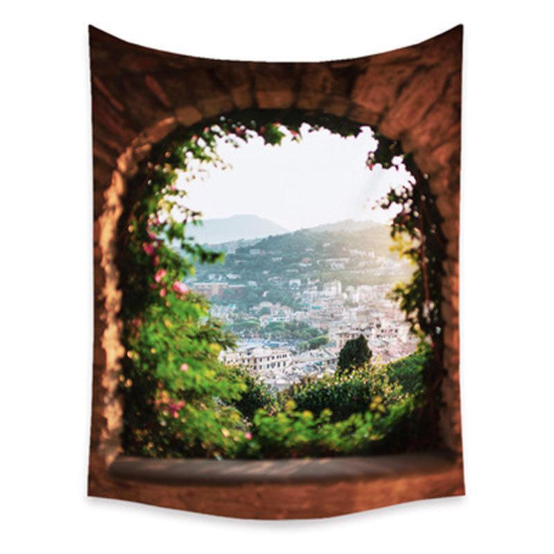 Tapestry Living Room Background Mural Beach Mat Home Decoration Simple and Fresh Character Wall Hanging