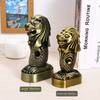 New Hot Merlion Model Metal Crafts Decoration Singapore Tourist Souvenirs World Landmark Building Model Office Decoration
