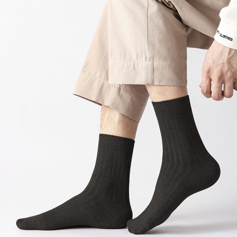 Langsha Men's Plus Size Loose Cuff Pure Cotton Business Socks