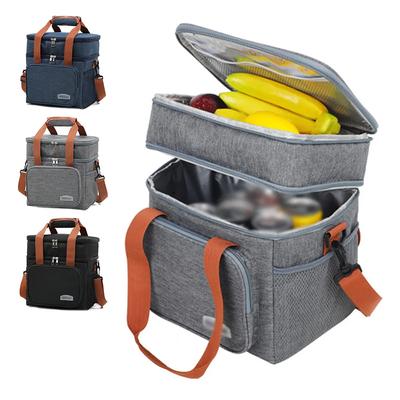 Tragbare Thermo-Lunchtasche, Picknick-Kühltasche für Lebensmittel, Isoliertasche, langlebig, wasserdicht, Büro-Lunchtasche, Schultergurt, Kühlbox