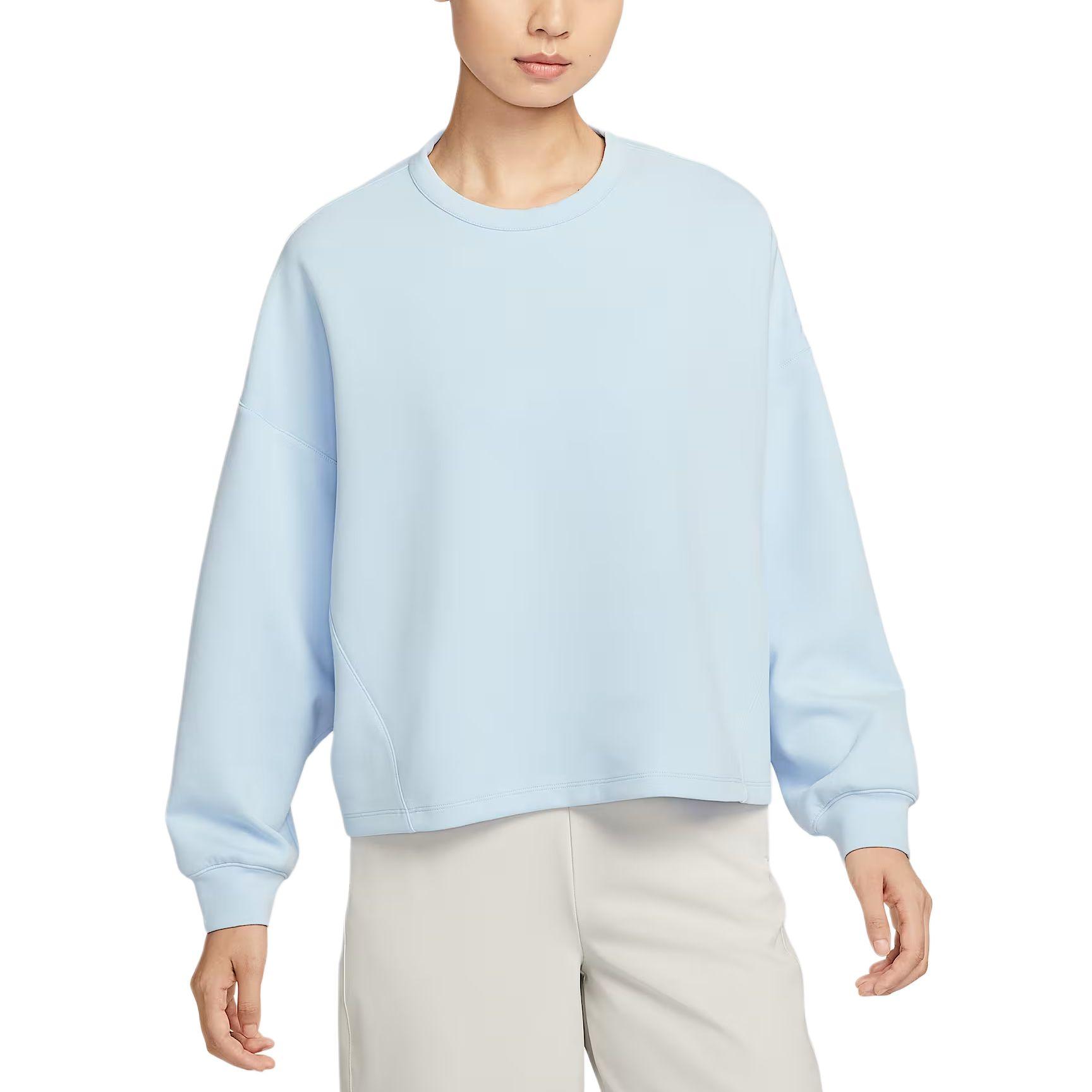 

New Nike 24.7 ImpossiblySoft Women s Dri FIT Oversized Crew Neck Top HQ8194-441 M