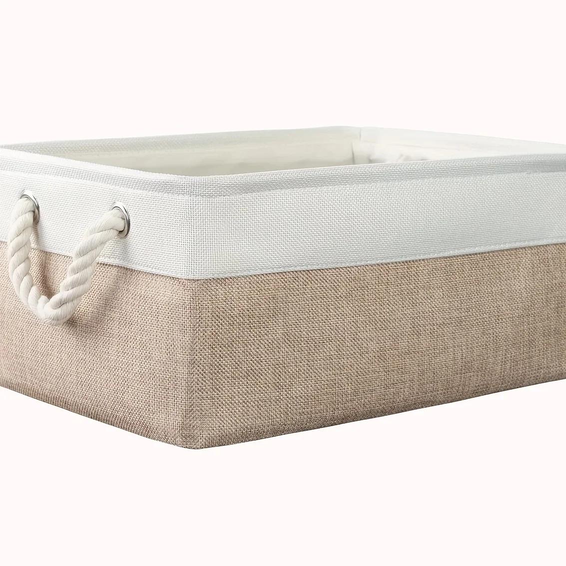 

Хлопок и Лен Сращивание Толстый ЭВА Коробка для хранения одежды без крышки Длинная ручная Джинсы Игрушка Гардероб Настольная корзина для хранения