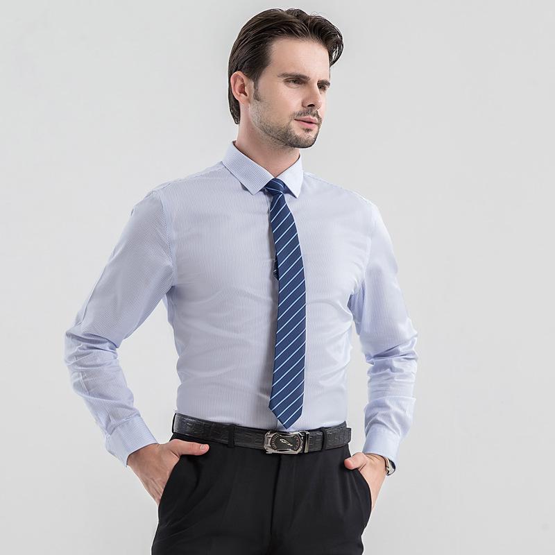 2022 Premium Men's Long-Sleeve Iron-Free Pure Cotton Shirt - Light Luxury Business Wear