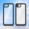 For iPhone 16e Clear Back Case Colorful Frame TPU+Acrylic Phone Cover