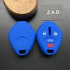 ZAD Silicone Rubber Car Key Cover Case for Mitsubishi Lancer Evolution Remote Key Chain Cover 3+1 4 Buttons Key