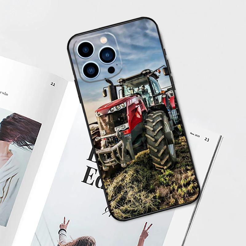 Farm Vehicle Tractor Case For iPhone 17 Pro Max 14 13 12 11 15 16 Pro Max mini 15 Plus 16e 17 Air Phone Cover
