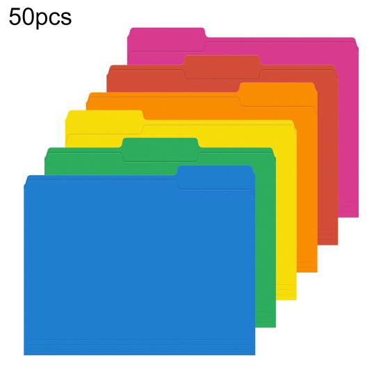 50Pcs Manila File Folders Standard Letter Size File Folders Business Document Organizers Home Office Organization School Supplies
