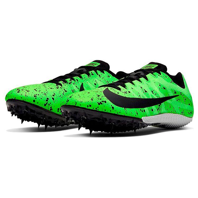 Nike Zoom Rival S 9 Electric Green Speckled Unisex Sneakers Black Pure-Platinum 907564-302