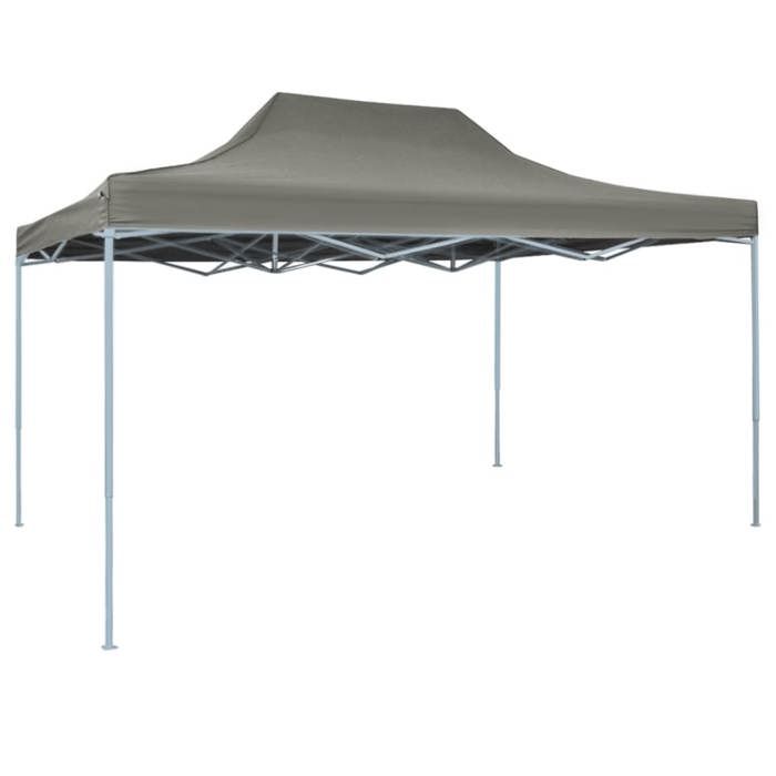 VidaXL Tente Pliable Escamotable 3x4,5 m Anthracite Jardin Tonelle Pavillon 44969