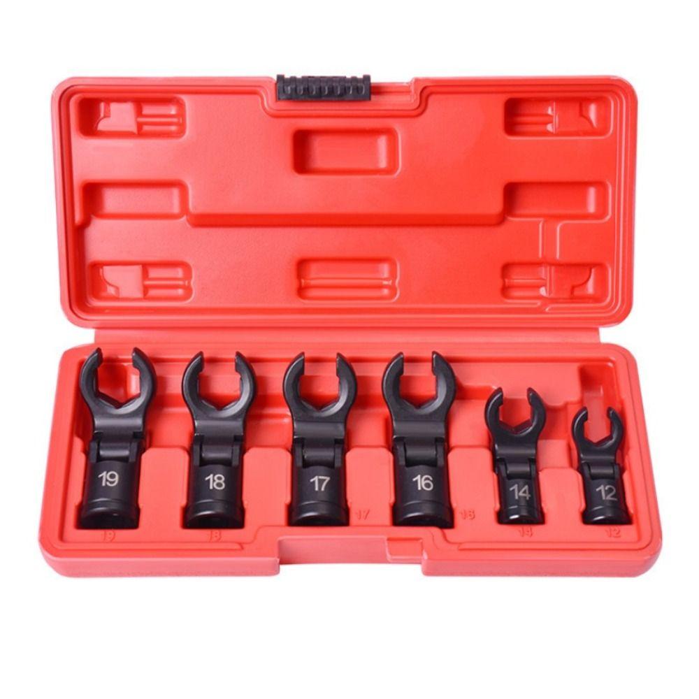 High-Quality Rotatable Tubing Wrench 6 Pcs Set Oil Pipe Wrench  Hydraulic Systems