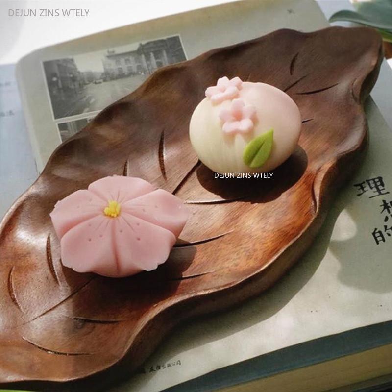 Household Japanese-style Wooden Plate Exquisite Fruit Bread Trays High-quality Picnic Bread and Cake Trays Solid Wood Tea Trays