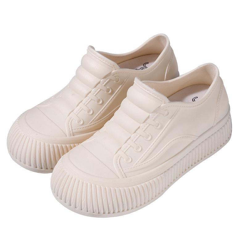 New Women's Fashion Waterproof and Wear-resistant Warm Velvet Short Rain Boots